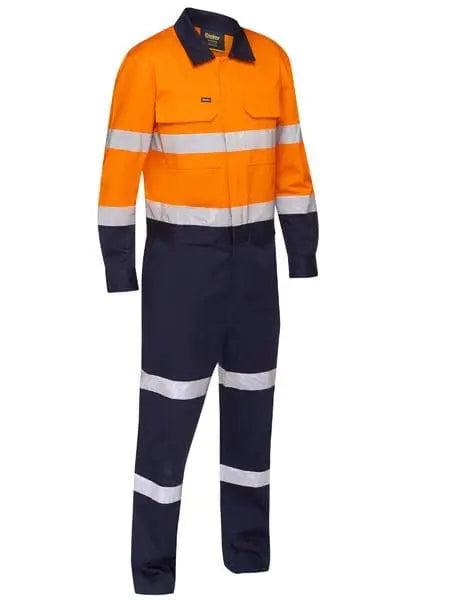 Bisley Taped Hi Vis Work Coverall With Waist Zip Opening BC6066T Metro Workwear.